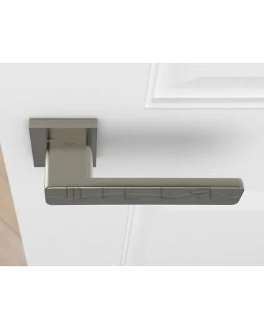 Manilla de puerta en zamak Volare diseño vista superior