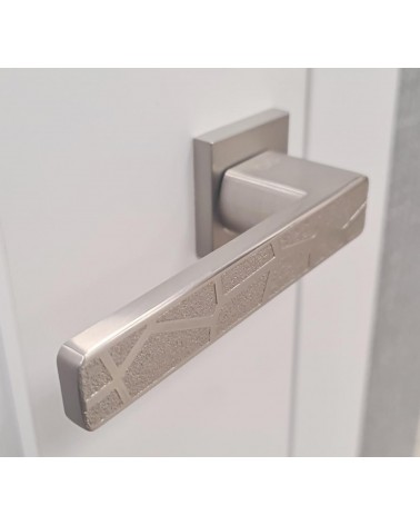 Manilla de puerta níquel satinado Volare diseño vista ampliada