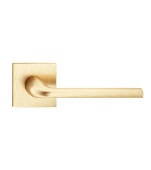 Tirador de puerta sobre placa cuadrada Scandi slim herrajes de diseño