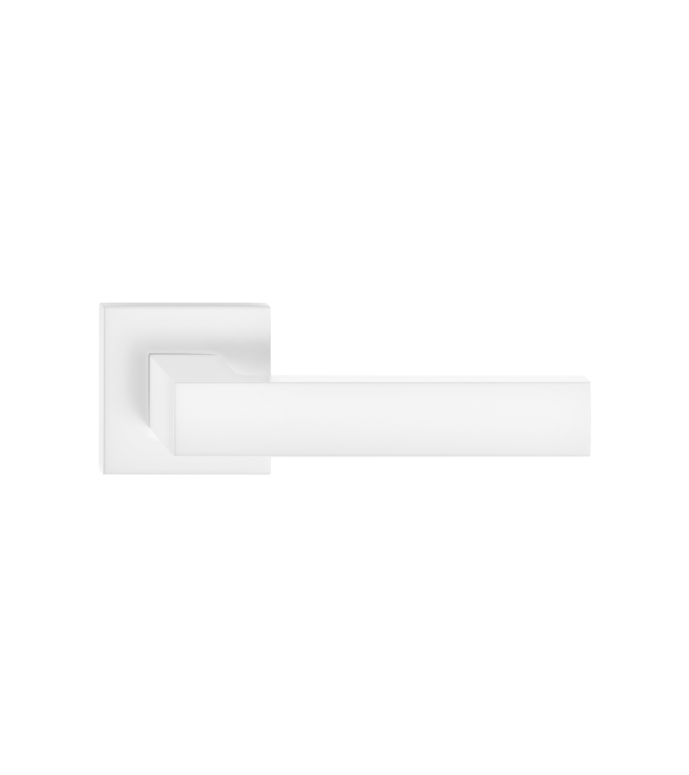 Manivela de puerta sobre placa cuadrada Focus diseño