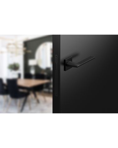 Tirador de puerta zamak Harmony tirador de diseño montada en una puerta