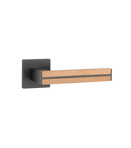 Tirador de puerta de madera de roble y negra IMPERATA tirador de diseño