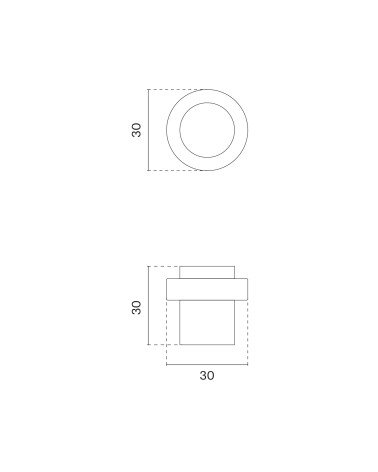 Tope de puerta STOPPER 1722 con dimensiones