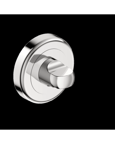 Escudo de puerta con cierre WC cromo pulido CO R OB manija de diseño vista inclinada