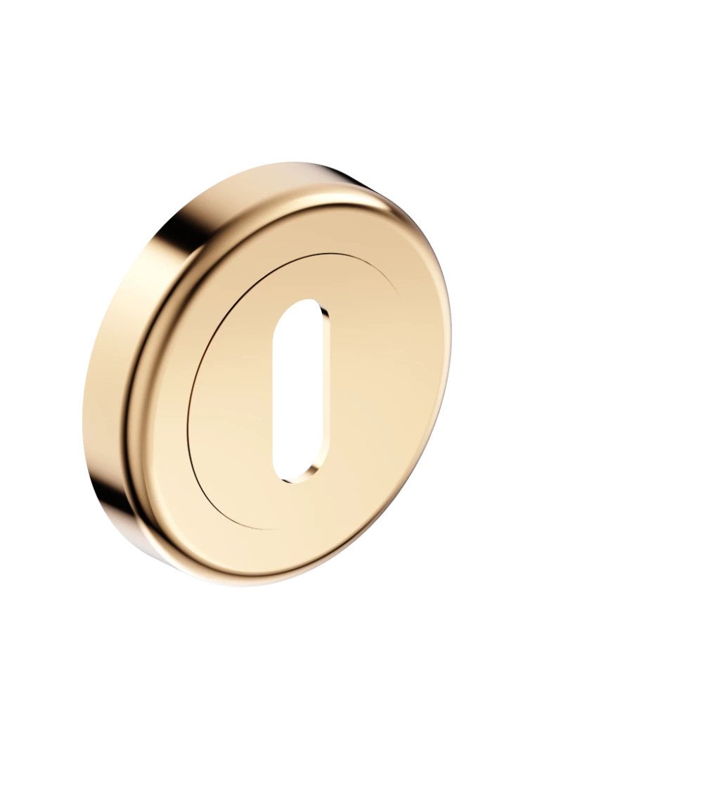 Escudo de puerta llave L oro pulido CO R OB tirador de diseño