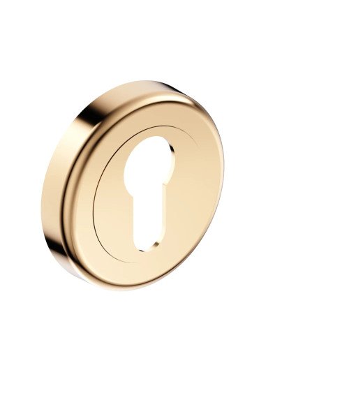 Escudo de puerta llave i oro pulido CO R OB tirador de diseño