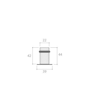 Tope de puerta texturizado Time con dimensiones