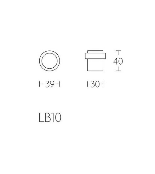 Tope de puerta Formani LB10 en latón