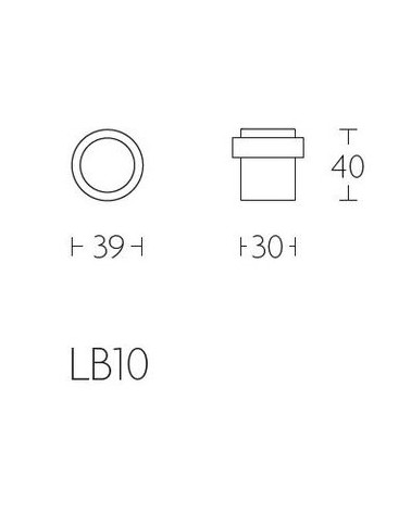 Tope de puerta Formani LB10 en latón