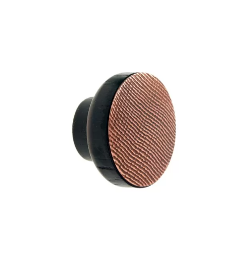 Tirador de mueble en madera lacada en negro cobre