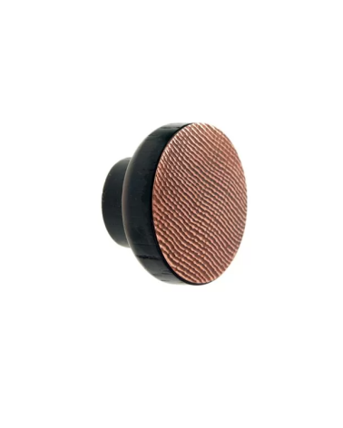 Tirador de mueble en madera lacada en negro cobre
