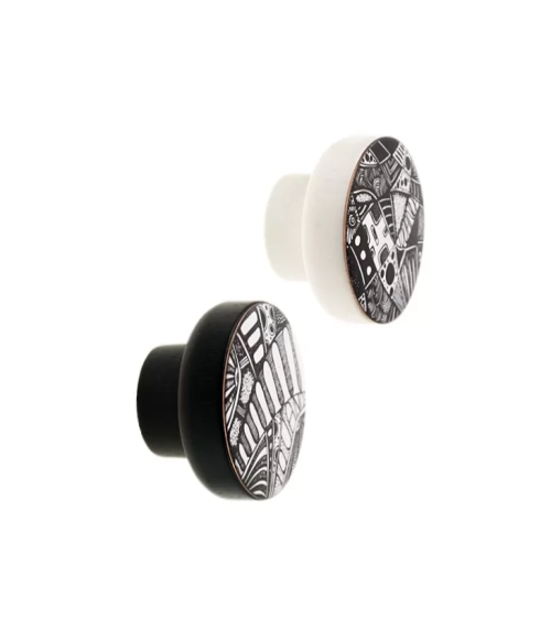 Botón de mueble COSMOS Negro & Blanco