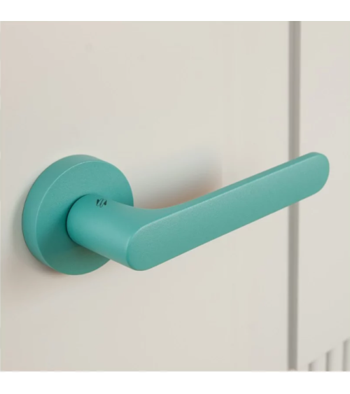 Tirador de puerta de color turquesa - Moon One Ronde