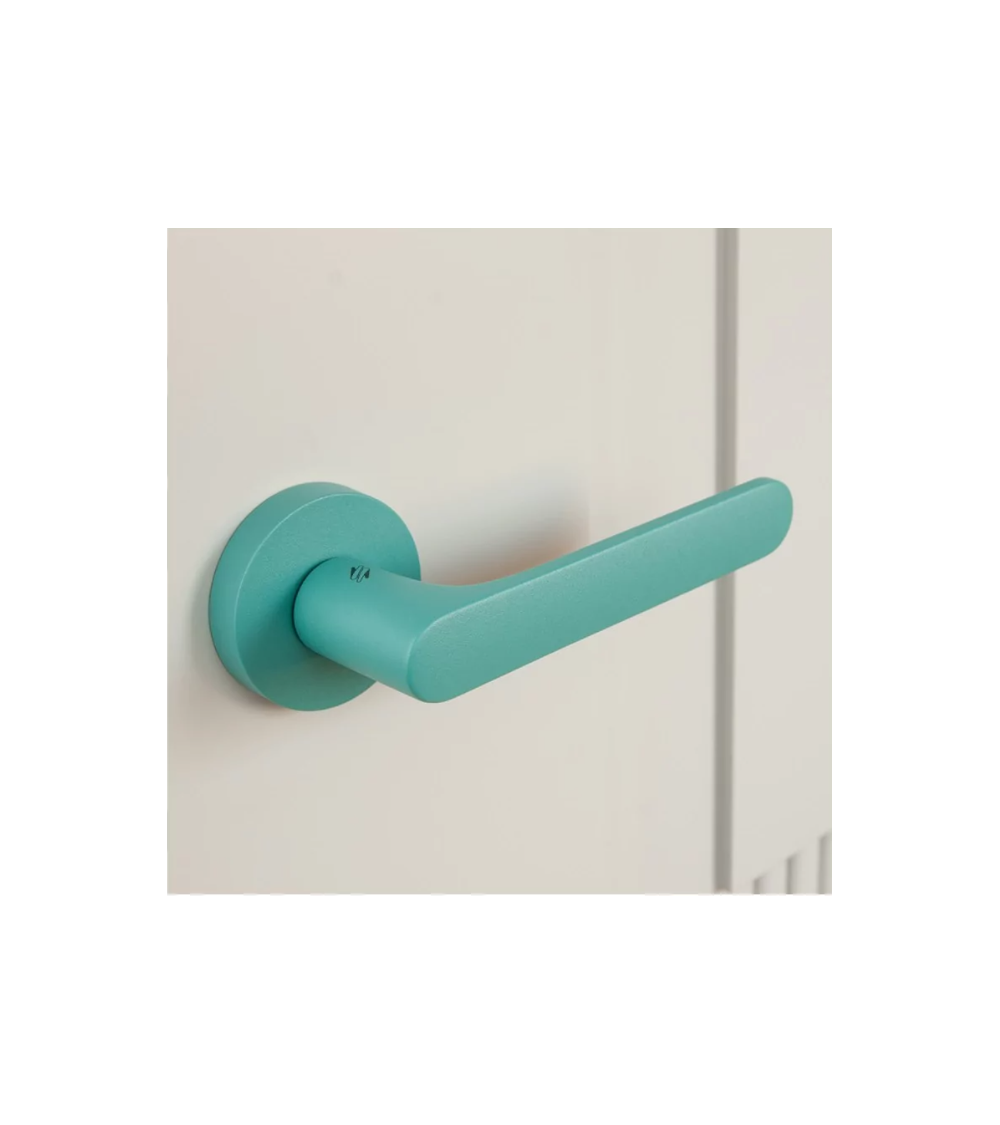 Tirador de puerta de color turquesa - Moon One Ronde
