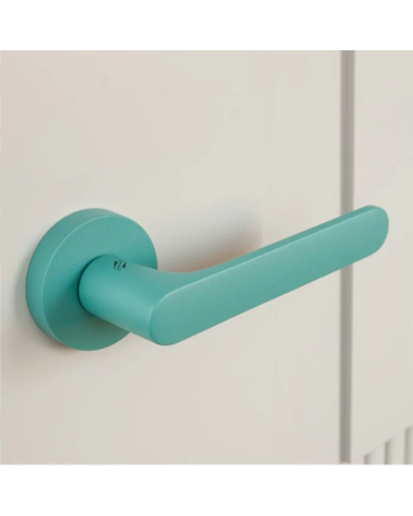 Tirador de puerta de color turquesa - Moon One Ronde