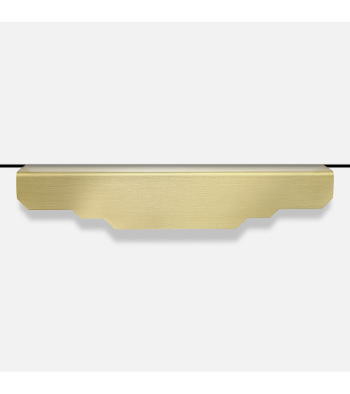 Tirador de mueble en latón cepillado Karla Edge tirador para dormitorio
