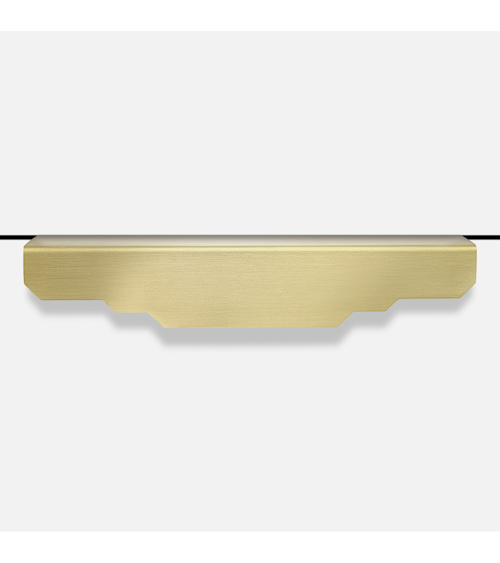 Tirador de mueble en latón cepillado Karla Edge tirador para dormitorio