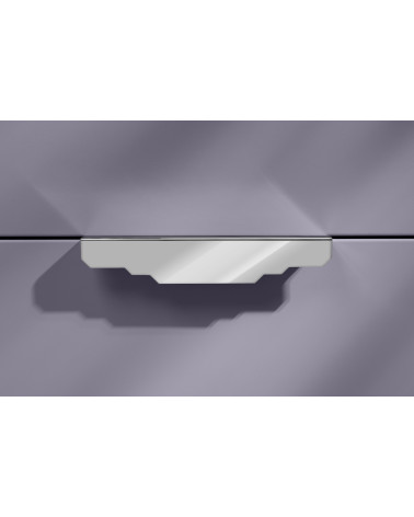 Tirador de mueble cromo pulido KARLA CR tirador de diseño fijado horizontalmente