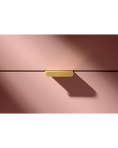 Tirador de mueble de latón ELSE EDGE tirador de diseño visto de frente