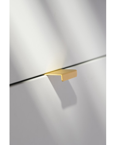 Tirador de mueble de latón ELSE EDGE tirador de diseño visto de lado