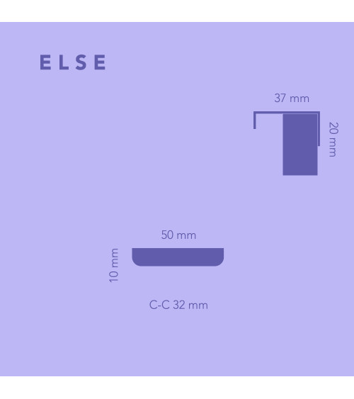 Tirador de mueble de latón ELSE EDGE tirador de diseño