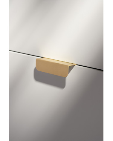 Tirador de mueble oro mate EDIT EDGE tirador de diseño vista inclinada