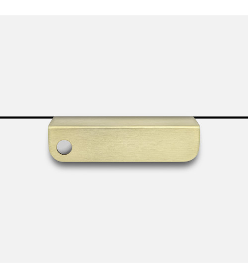 Tirador de mueble de latón barnizado EDIT Edge tirador de diseño