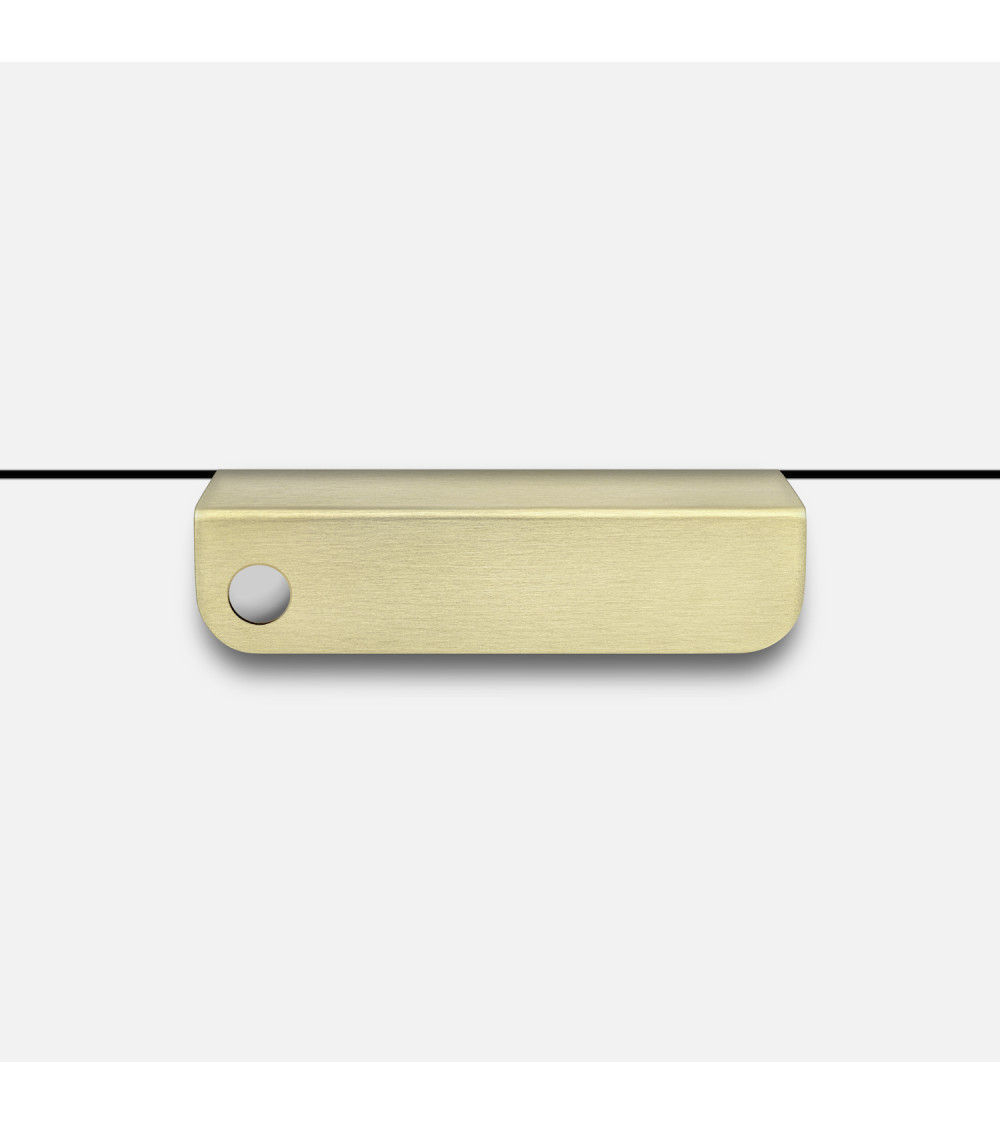 Tirador de mueble de latón barnizado EDIT Edge tirador de diseño
