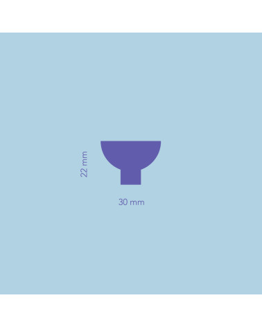 Botón de mueble LUNA M con dimensiones