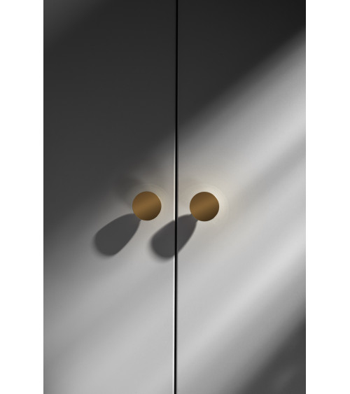 Botón de mueble dorado pulido LUNA M tirador de diseño