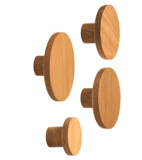 Perchero de pared de roble BASIC 3