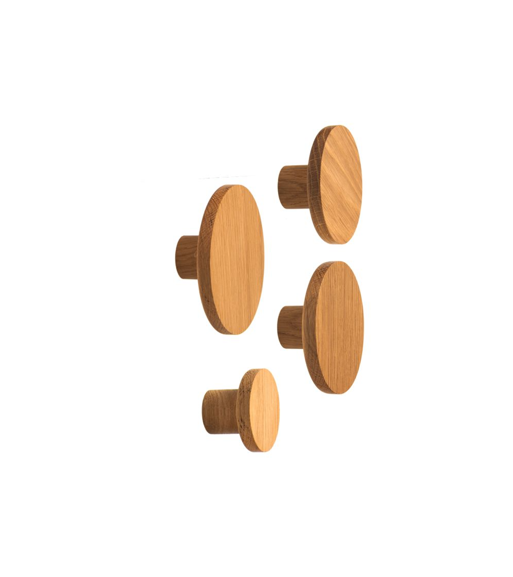 Perchero de pared de roble BASIC 3