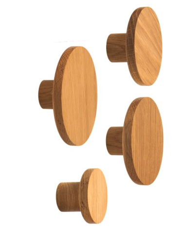 Perchero de pared de roble BASIC 3