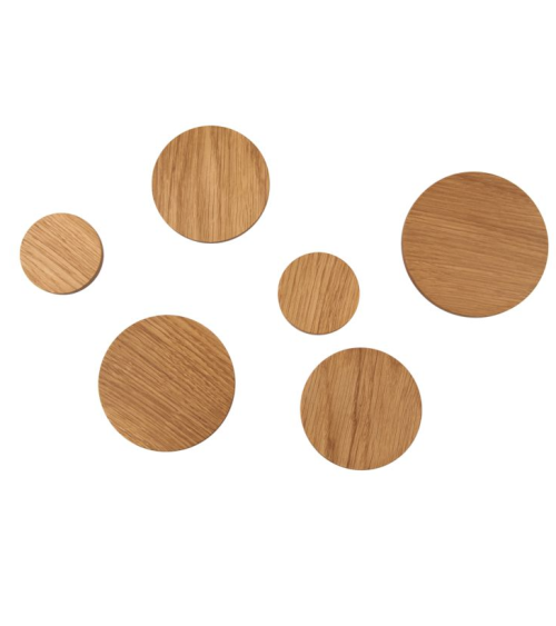 Perchero de pared de roble BASIC 3
