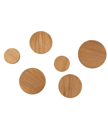 Perchero de pared de roble BASIC 3