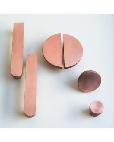Perchero de pared de madera y cobre COPPER