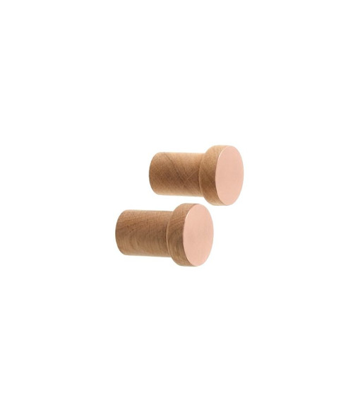 Perchero de pared de madera y cobre COPPER xs