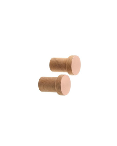 Perchero de pared de madera y cobre COPPER xs