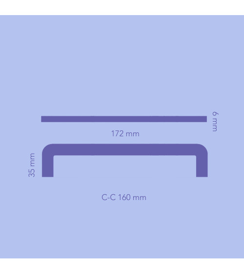 Tirador de mueble en latón cepillado ISA diseño
