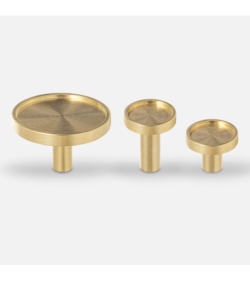Botón de mueble de latón INA tirador de diseño