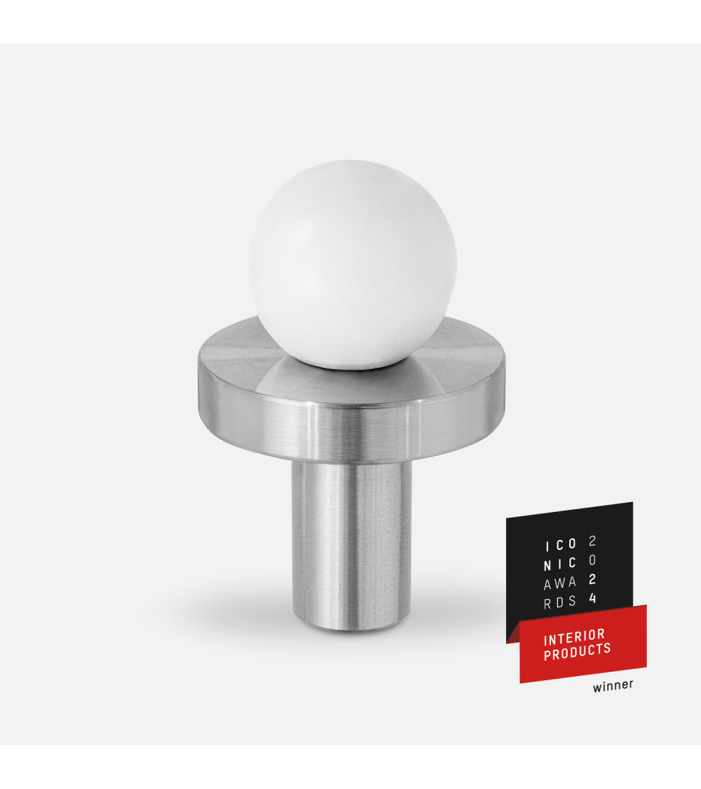 Botón de mueble en latón POLA WHITE tirador de diseño