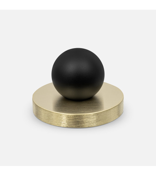 Botón de mueble oro mate/negro MONA tirador de diseño