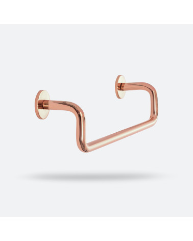 Tirador de mueble cobre AVA tirador de diseño vista inclinada