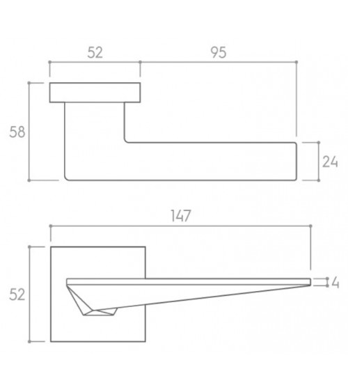 Tirador de puerta negro Blade tirador de diseño