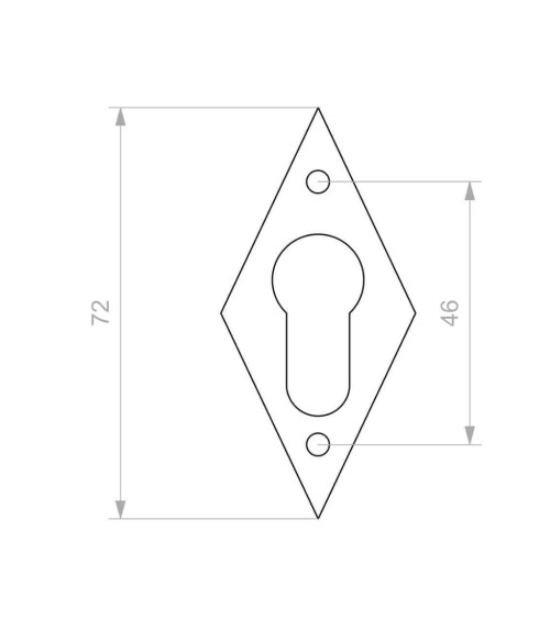 Escudo de puerta CDF llave PZ E1100 - herraje de diseño