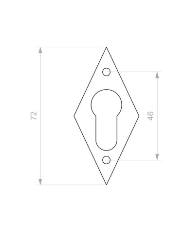 Roseta de puerta CDF llave PZ E1100