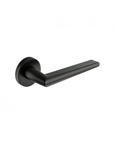 Manecilla de puerta negra Arrow herrajes de diseño vista superior inclinada