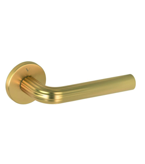 Manija de puerta oro satinado Frella manilla de diseño