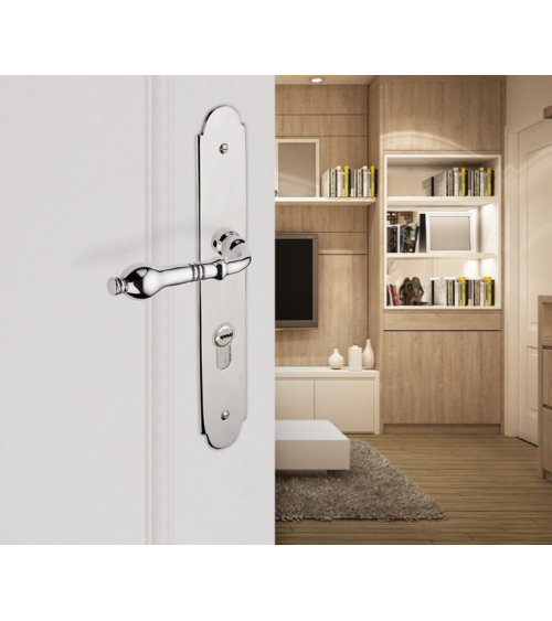 Manilla de puerta retro en latón Antoinette/P90 - MADE IN FRANCE