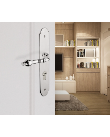 Manilla de puerta retro en latón Antoinette/P90 - MADE IN FRANCE
